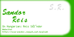 sandor reis business card